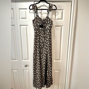 Lulus black & yellow sundress MEDIUM